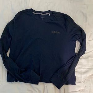 Dark blue long sleeves adidas shirt. Size- L